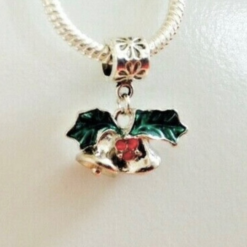 “JINGLE BELLS” Dangling Charm Bead For European Style Charm Bracelets